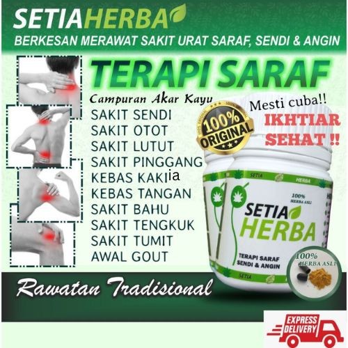 Setia Herba Terapi Urat Saraf, Ubat Sakit Urat, Pinggang, Lutut Kebas Kaki Dan Tangan